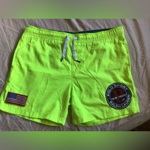CUSTOMIZED *** Polo Sport Neon Yellow Swim Shorts ***